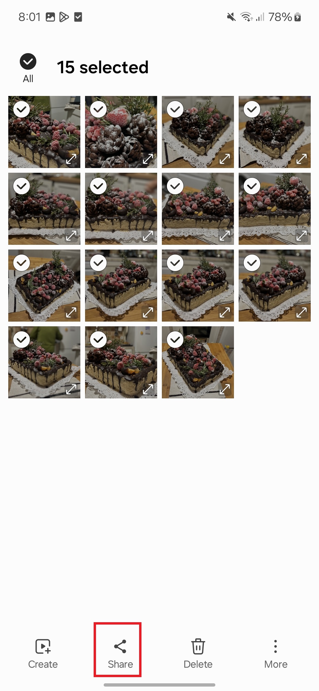 Abre QrTransfer.io donde tienes las fotos