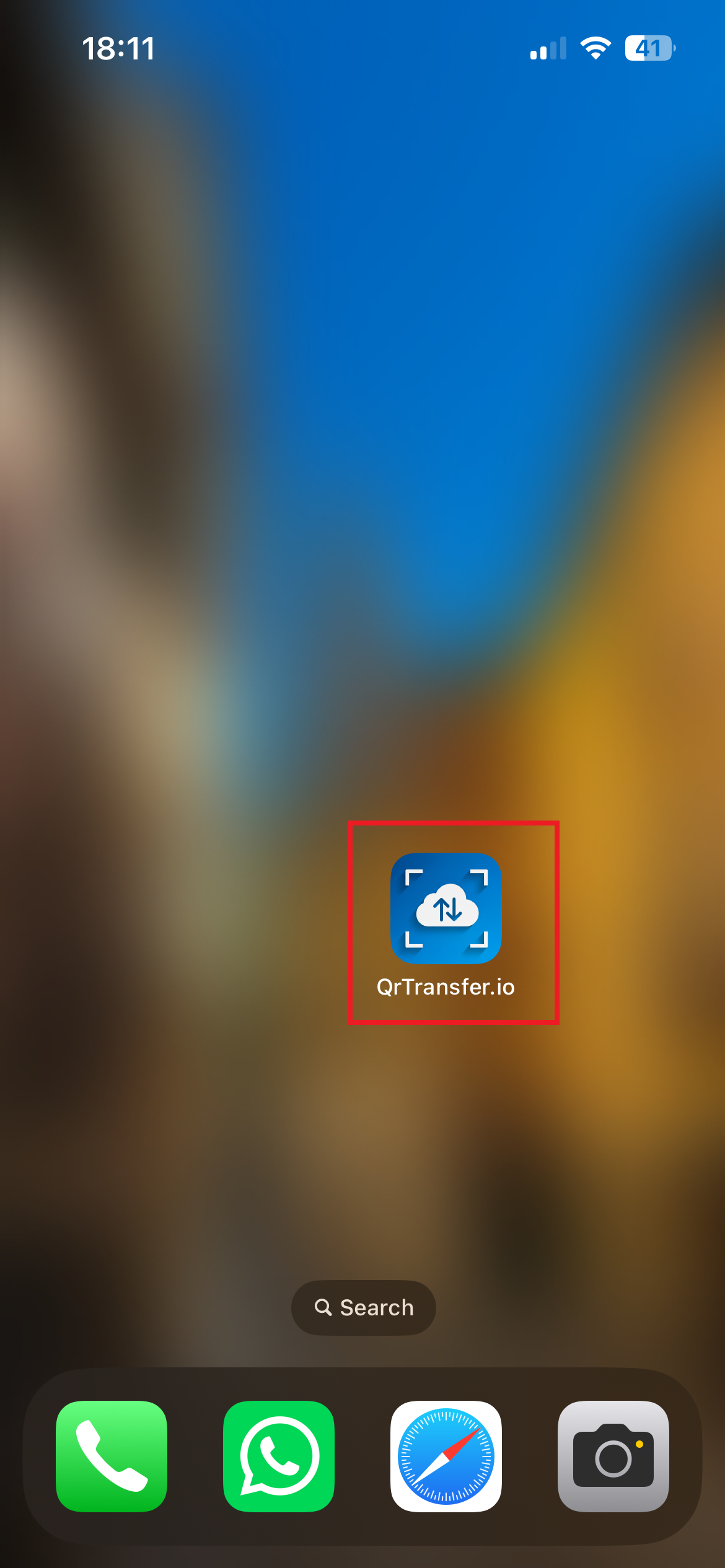 Abre la app en el otro móvil