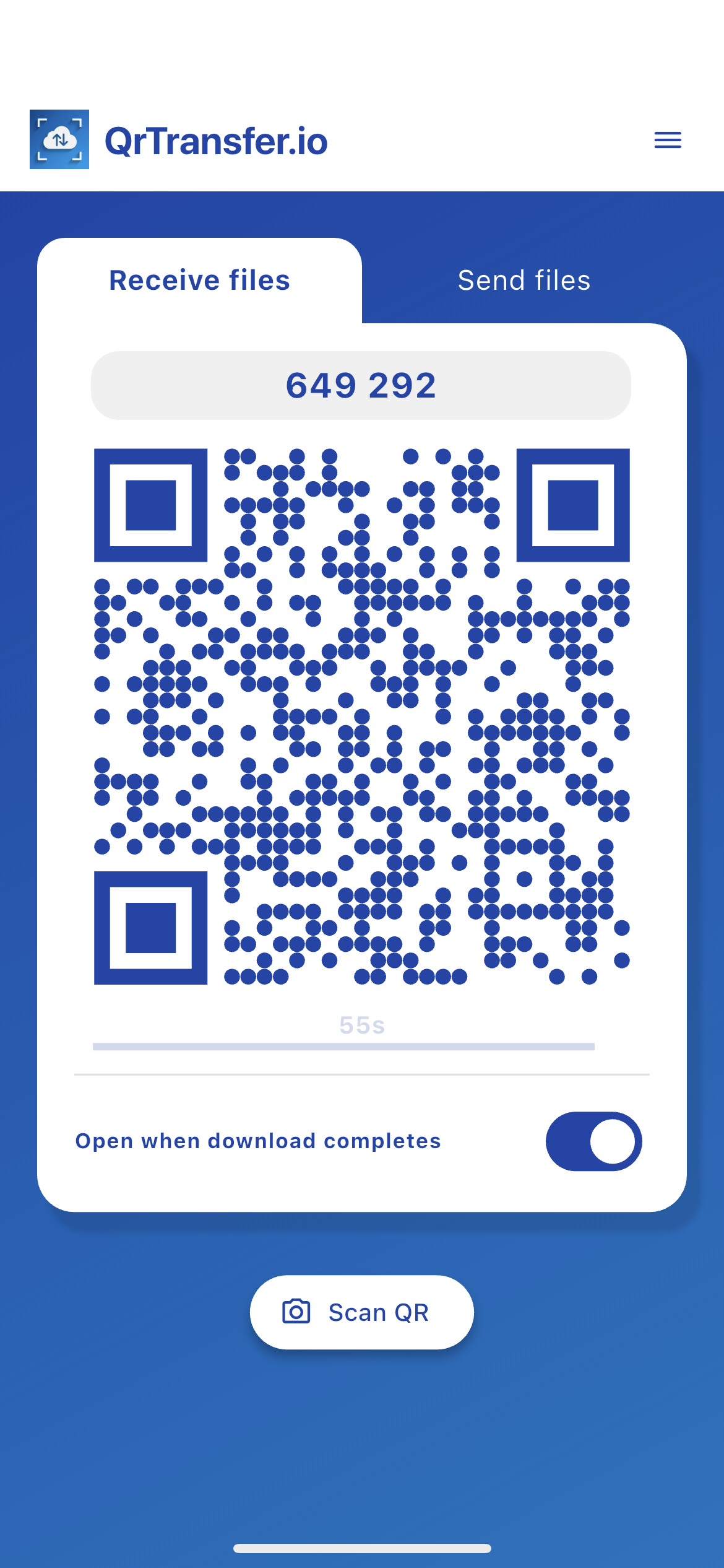 Abre la app en el otro móvil