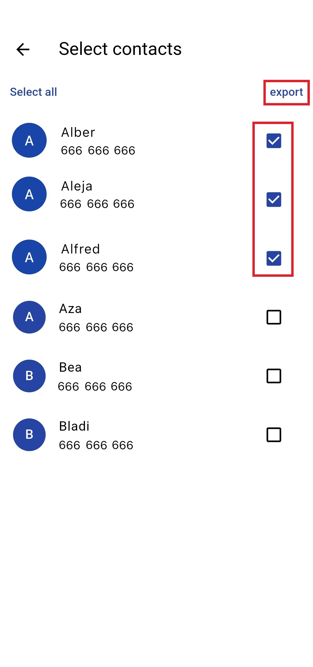Abre QrTransfer.io donde tienes los contactos